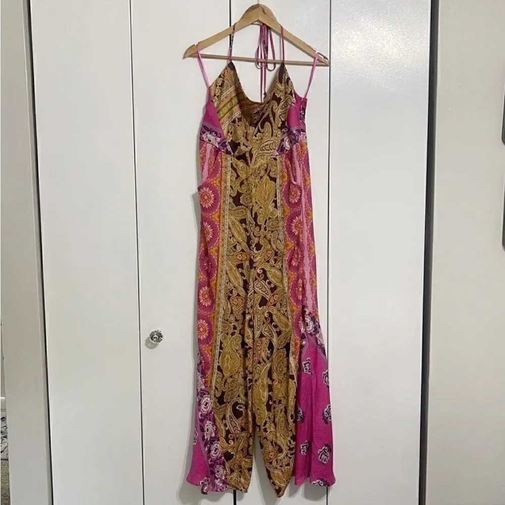 Free People Miranda Printed Jumpsuit Size S